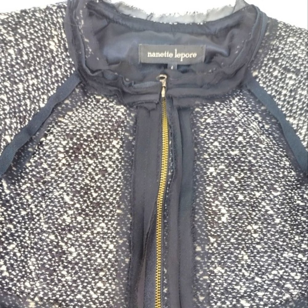Nanette Laporte Speckled Tweed Lace Coat 4 - Picture 5 of 11